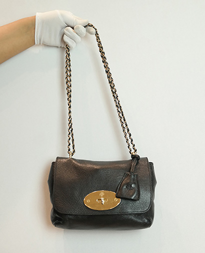 Lily, &pound;220, Handbags, Black, Leather, Front view